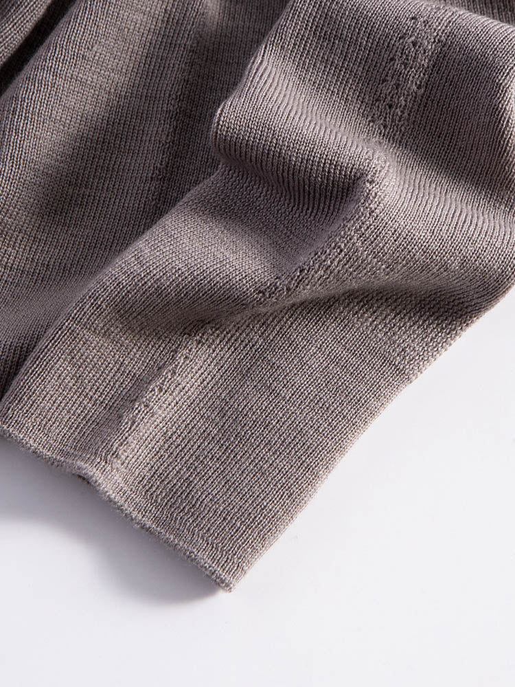 High Neck Sweater with Thumbhole Cuff Design