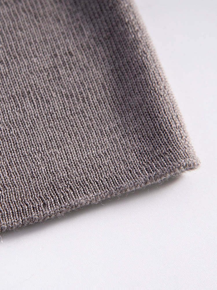 High Neck Sweater with Thumbhole Cuff Design